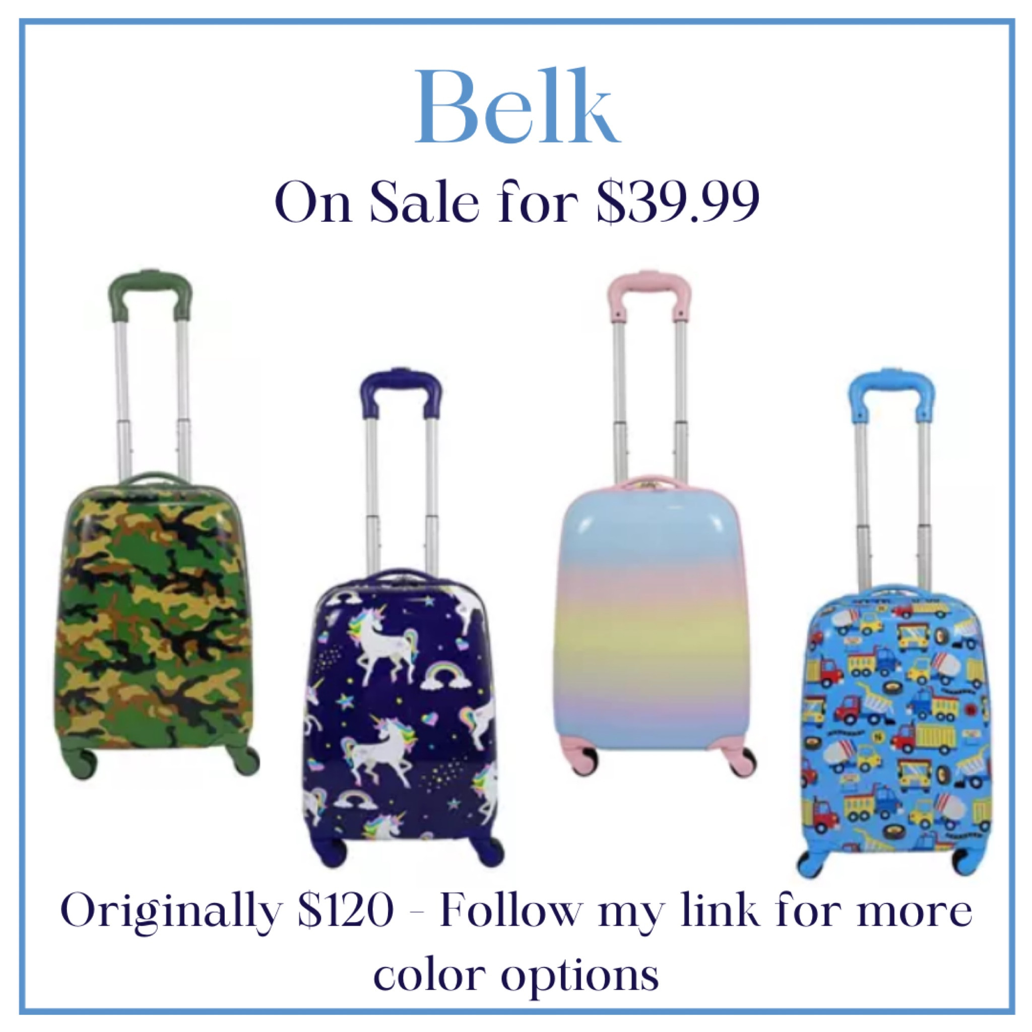 Kids Luggage & Matching Neck Pillow marked ALL THE WAY DOWN to $39.99 (from $120) ✨ More colors below 🤩 #christmasgiftsforkids #kidsgiftidea #familytravel

#LTKGiftGuide #LTKHoliday #LTKfindsunder50