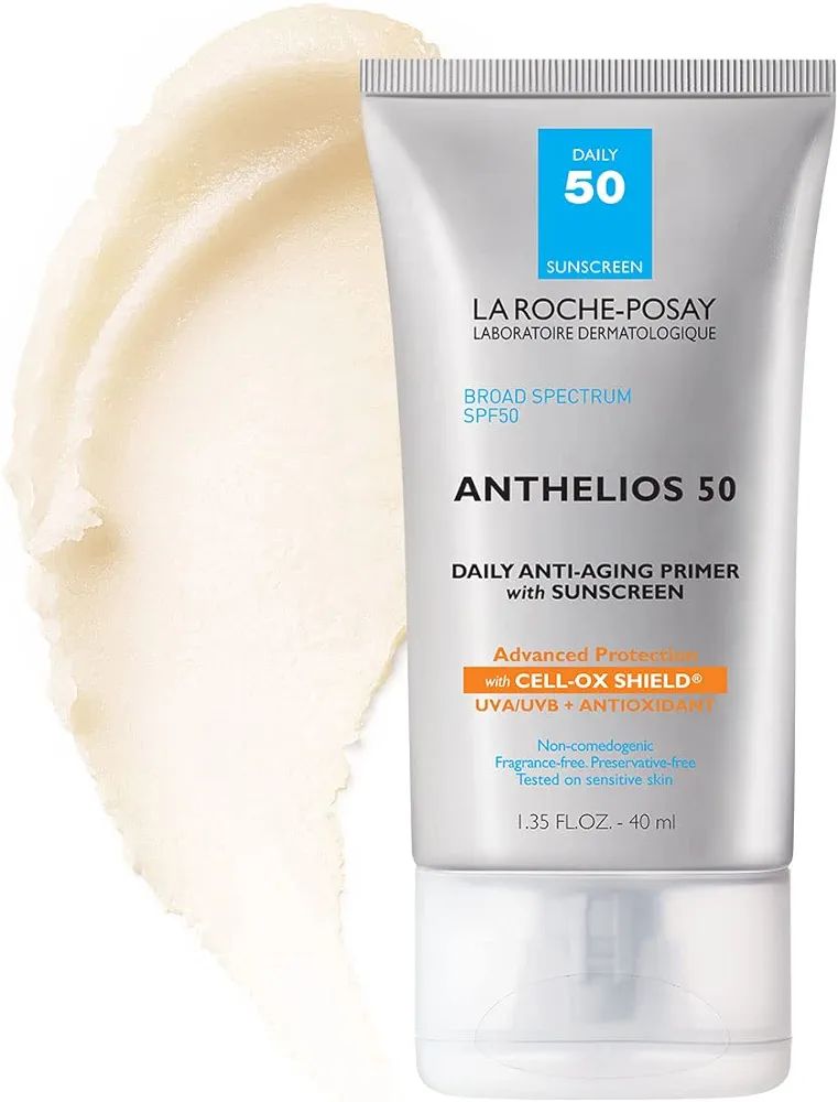 La Roche-Posay Anthelios Anti-Aging Primer with Sunscreen, 50 SPF, Blurs Fine Lines and Wrinkles ... | Amazon (US)