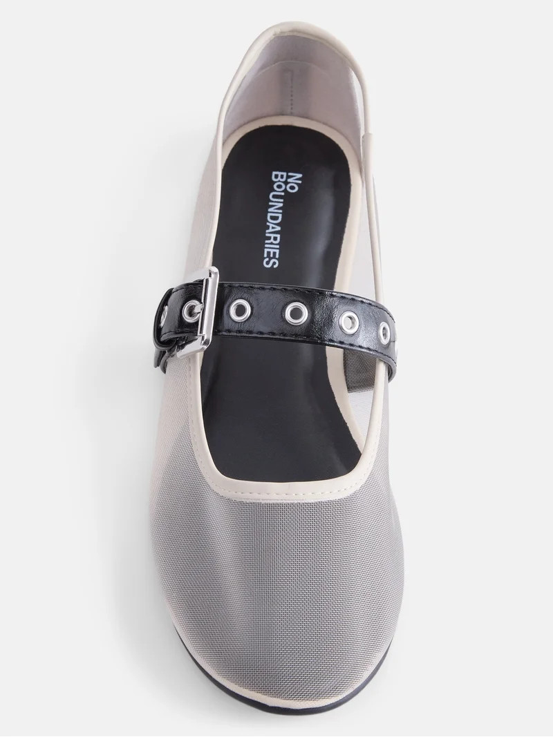 No Boundaries Women\u2019s Mesh Mary Jane Flats | Walmart (US)