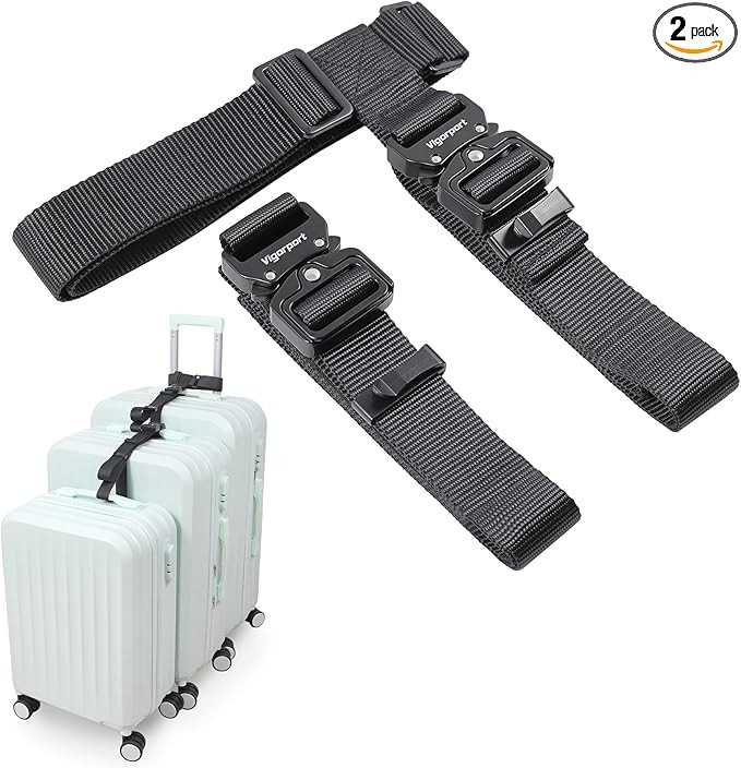 Vigorport Luggage Straps, Straps for Suitcase, Add A Bag Adjustable Attachment Accessories for Co... | Amazon (US)