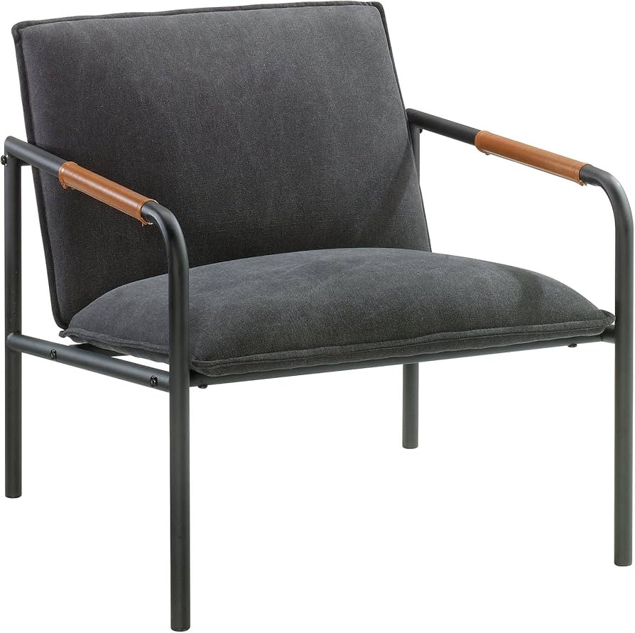 Sauder Boulevard Cafe Metal Lounge Chair, Charcoal Gray finish | Amazon (US)