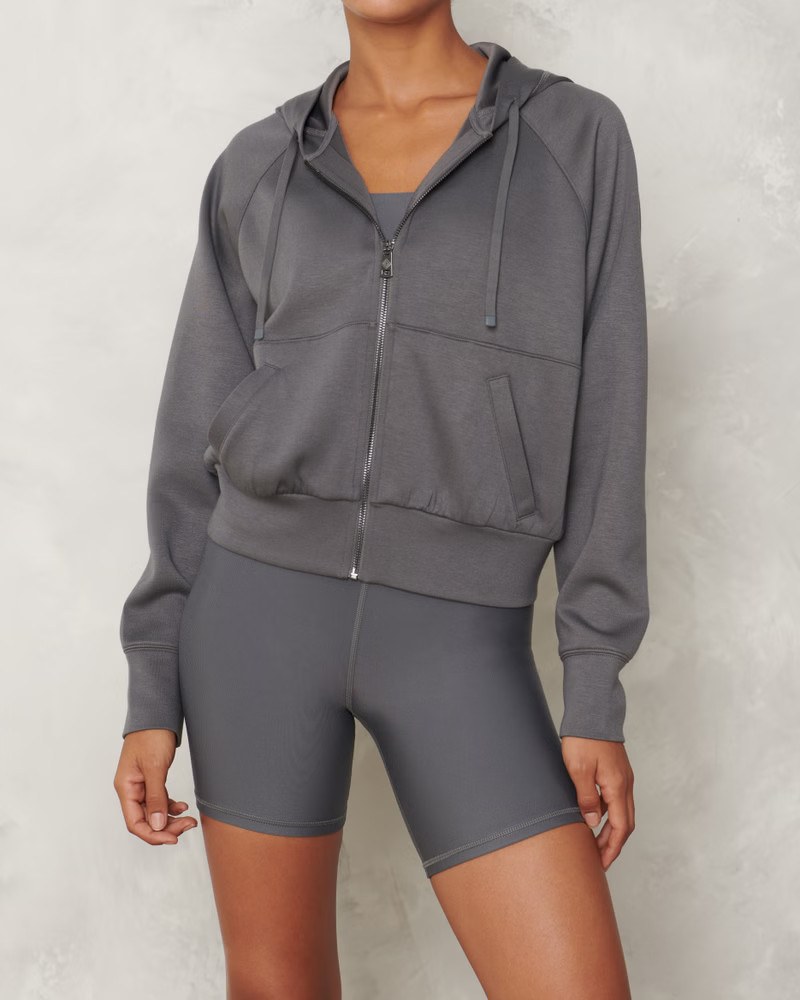 YPB Neoprene Full-Zip Hoodie | Abercrombie & Fitch (US)