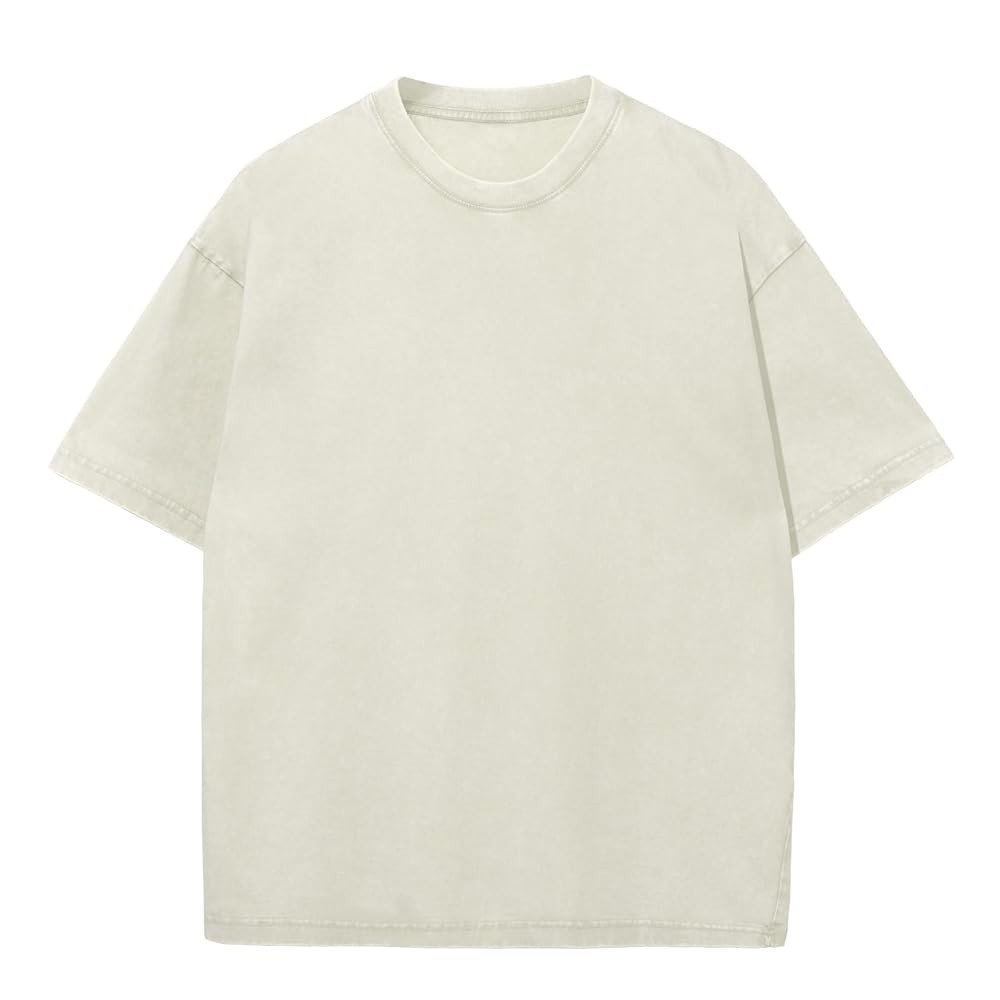 Men's Oversized Cotton T-Shirts Loose Fit Vintage Washed Tee Unisex Short Sleeve Casual Shirts To... | Amazon (US)
