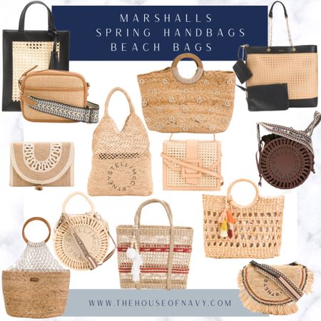 Spring break beach bags and spring handbags from marshalls. #rattanbag #raffiabag #beachbag #designerbag 

#LTKSeasonal #LTKitbag #LTKFind