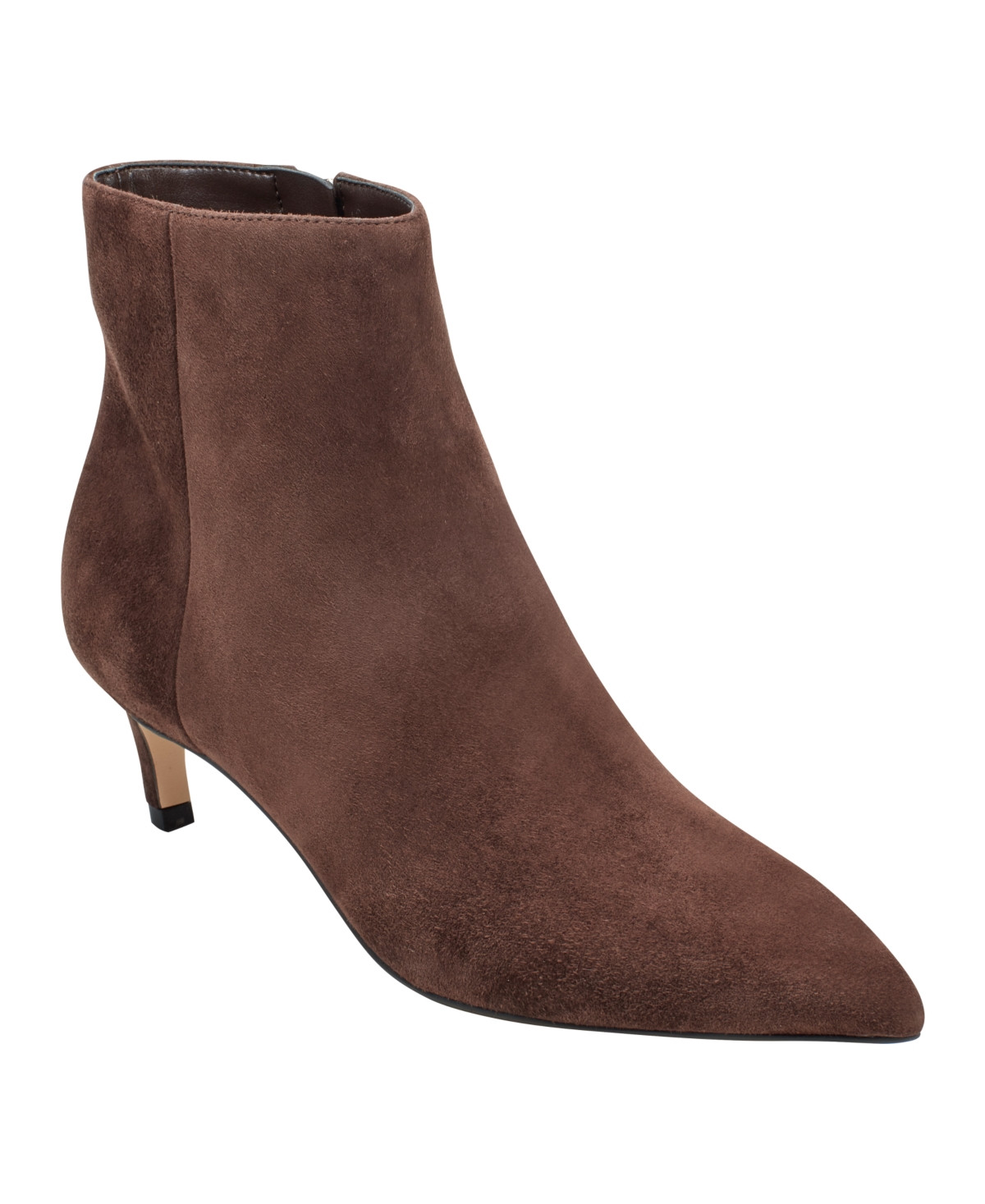 Marc Fisher Ltd Women's Itzia Pointed Toe Dress Booties - Dark Brown Suede | Macy's