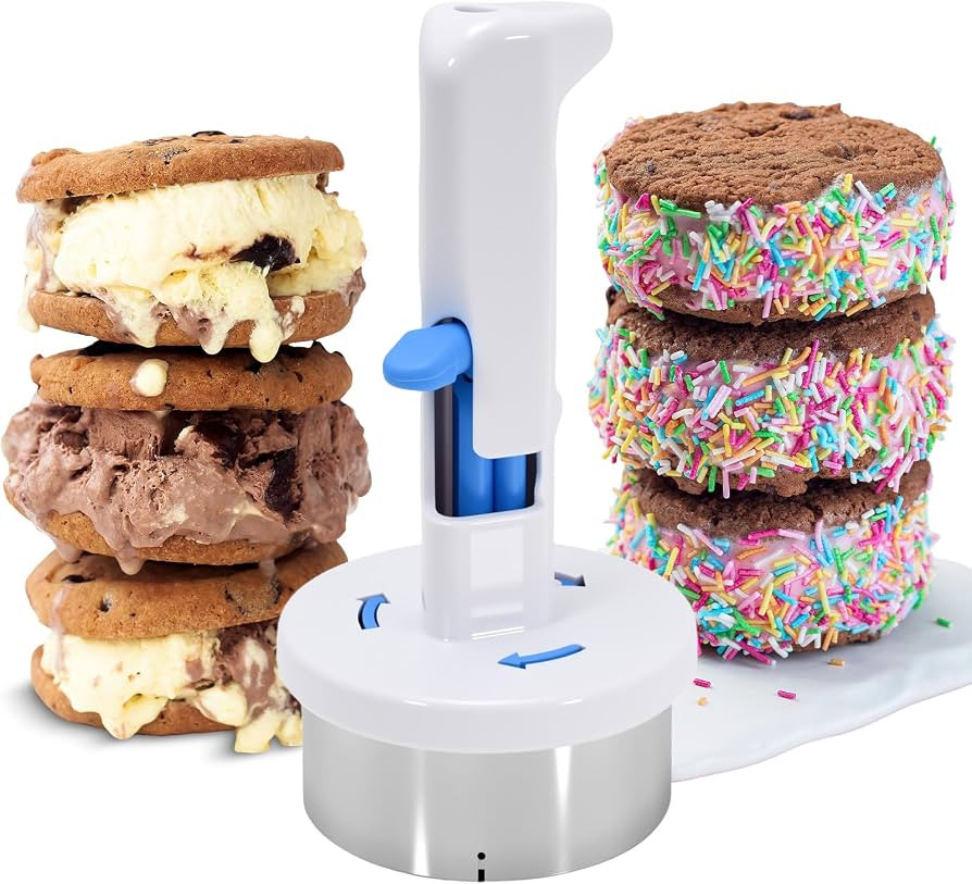 Stainless Steel Ice Cream Sandwich Maker,Ice Cream Sandwich Scoop,Ice Cream Scoop with Trigger,Ea... | Amazon (US)