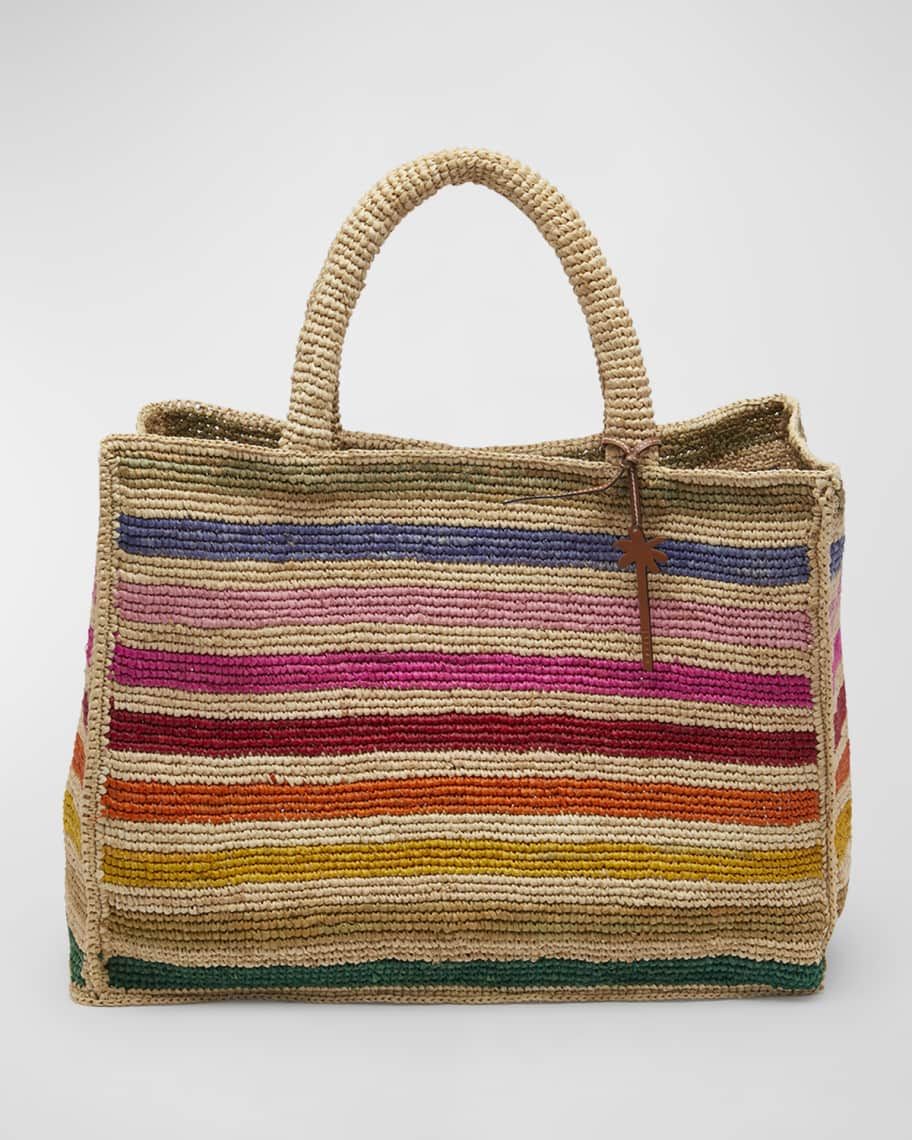 Sunset Large Rainbow Striped Beach Tote Bag | Neiman Marcus