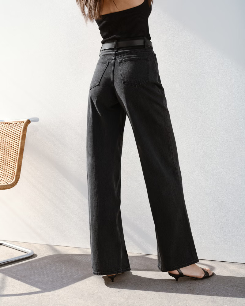 Women's High Rise Wide Leg Jean | Women's Bottoms | Abercrombie.com | Abercrombie & Fitch (UK)