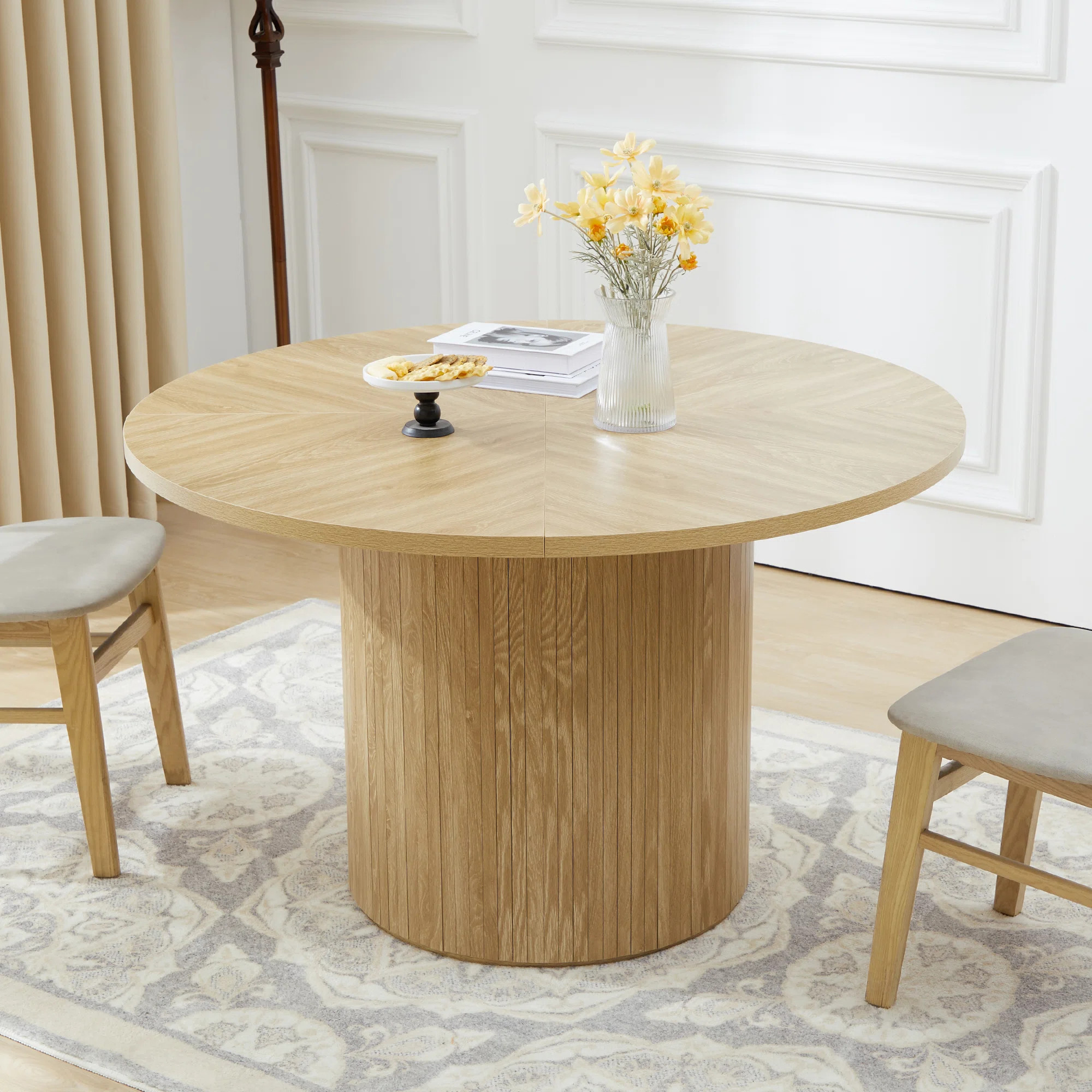 Cuji 47'' Round Pedestal Dining Table | Wayfair North America
