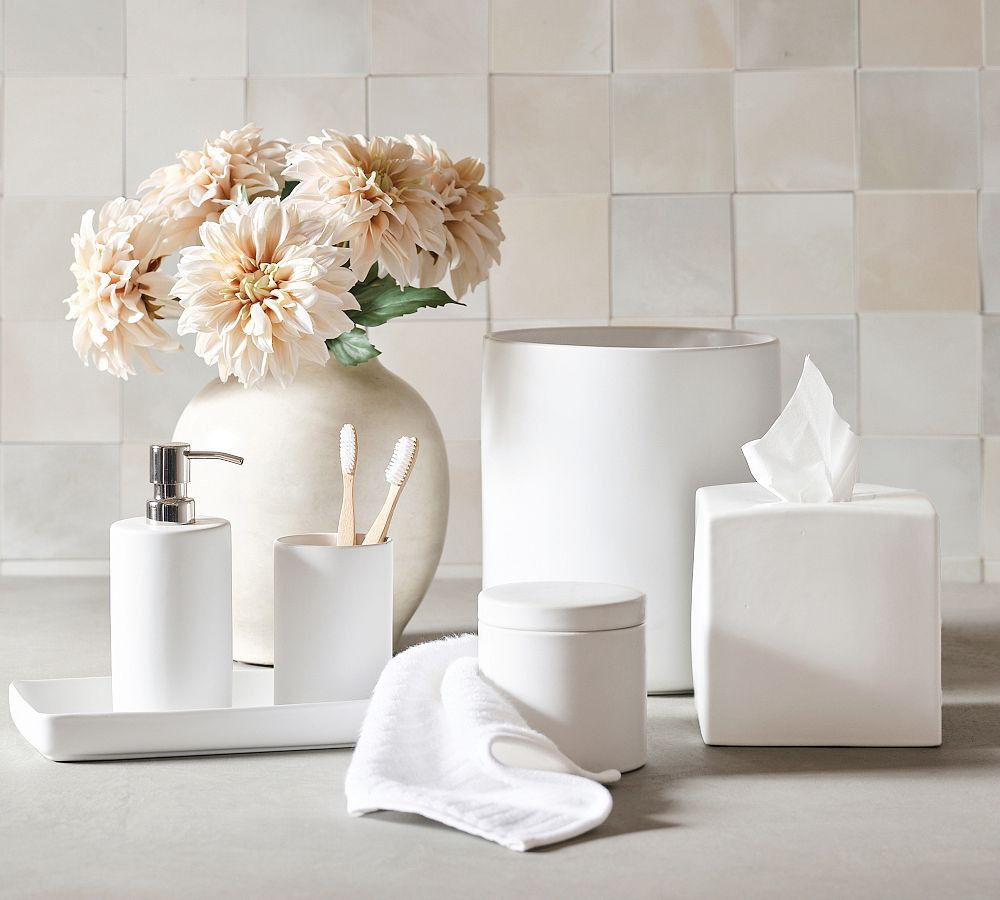 Mason Glazed Stoneware Bathroom Accessories | Pottery Barn (US)