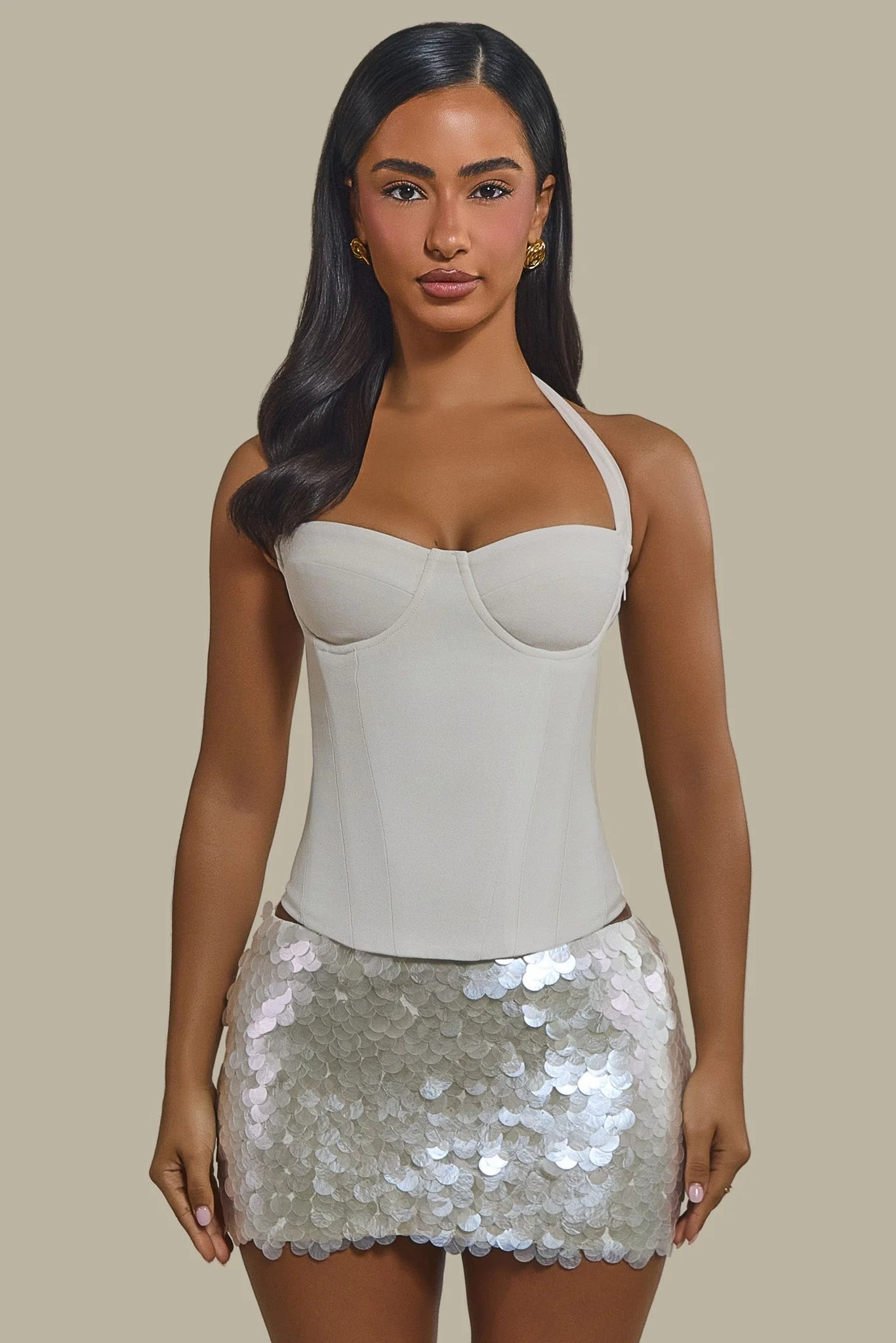 The Zadie Corset Top in Off White | Mars The Label