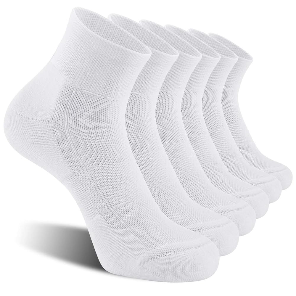 CelerSport 6 Pack Men's Ankle Socks with Cushion, Sport Athletic Running Socks | Amazon (US)