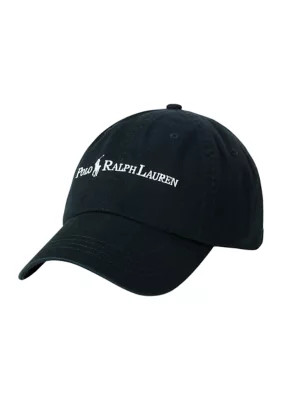 Polo Ralph Lauren Men's Cotton Twill Ball Cap, Black | Belk