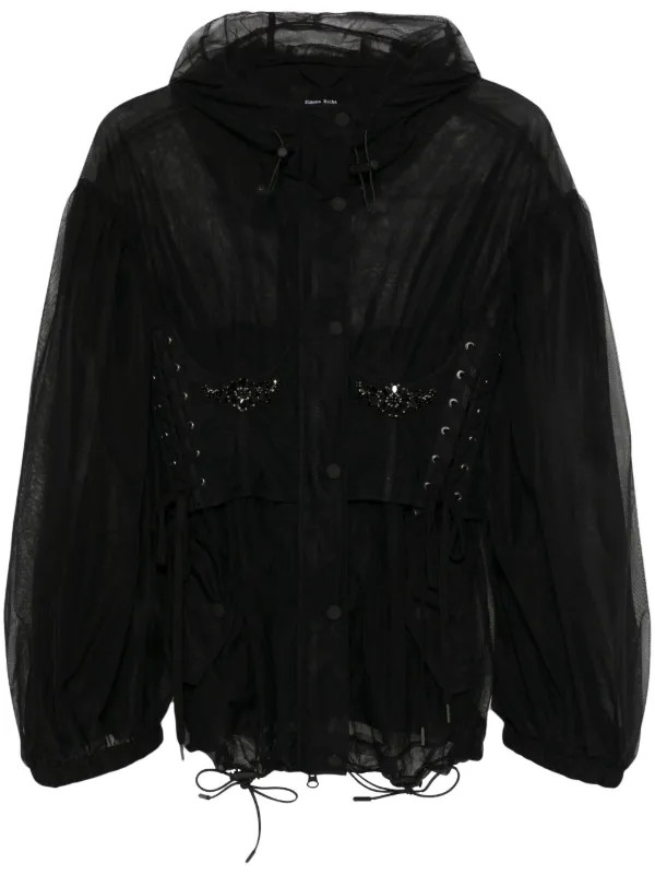 Simone Rocha Embellished Corset Parka - Farfetch | Farfetch Global