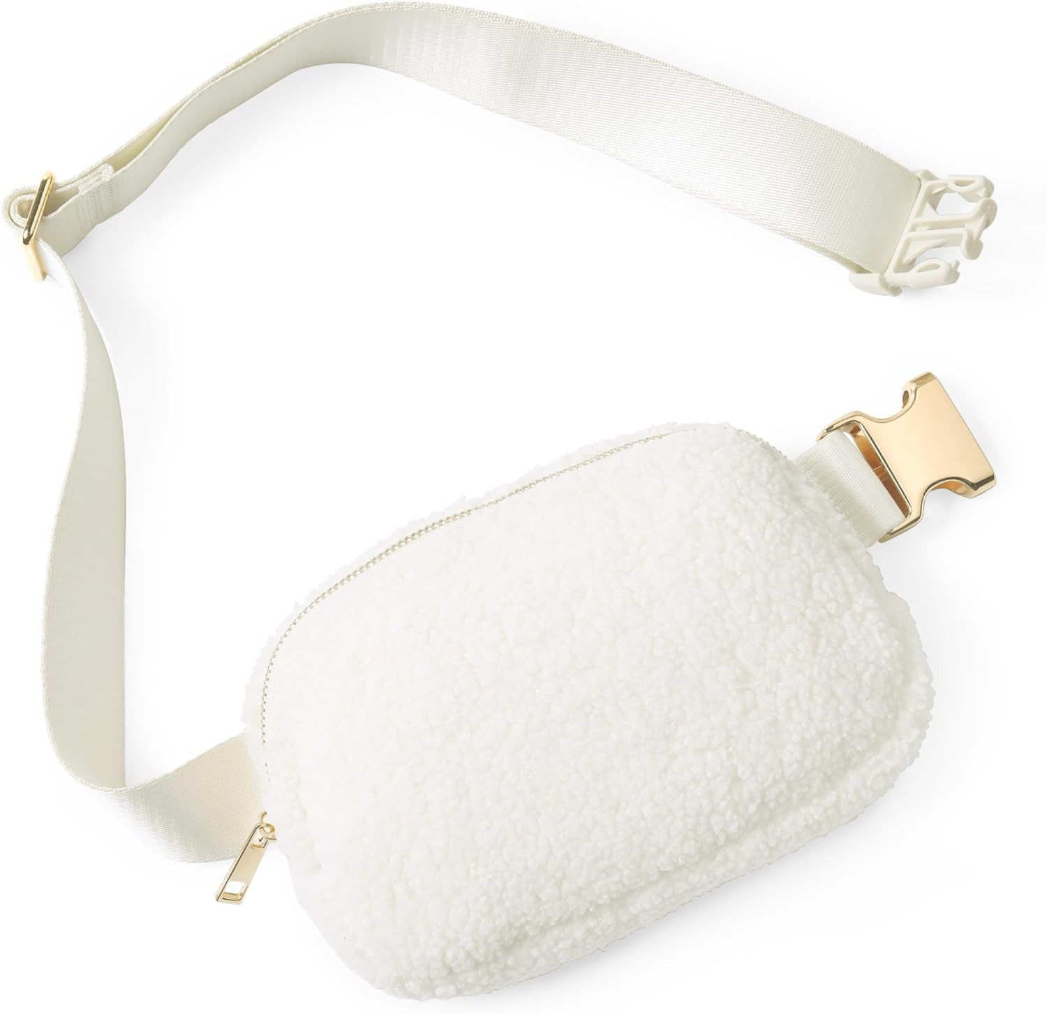 ODODOS Fleece Mini Belt Bag with Adjustable Strap, Sherpa Small Waist Pouch Fanny Pack for Workou... | Amazon (US)