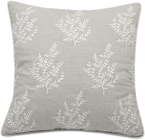 VAGMINE Embroidered Linen Square Decorative Accent Throw Pillow Cover - for Master Bedroom, New H... | Amazon (US)