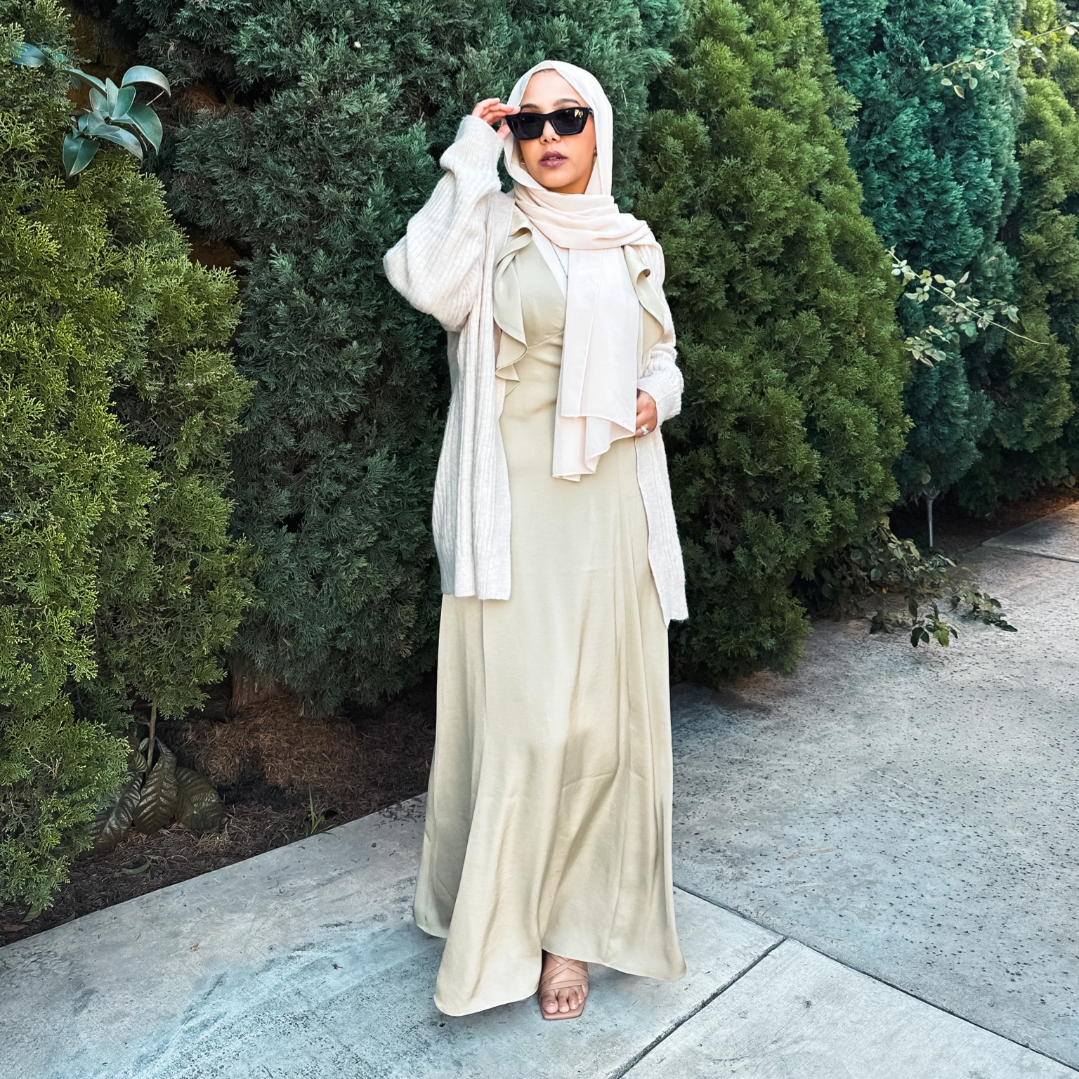 Paired a satin dress with a cardigan and I love it!

#LTKstyletip #LTKfit #LTKSeasonal