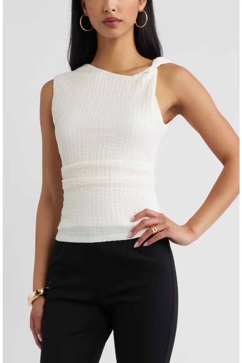 Twisted Shoulder Textured Tank (Women) | Nordstrom | Nordstrom