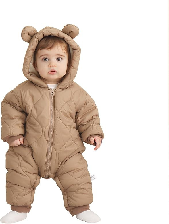 Xifamniy Baby Boy Girl Snowsuit Winter Coat Clothes Outwear Romper Onepiece Hooded Jumpsuit | Amazon (CA)