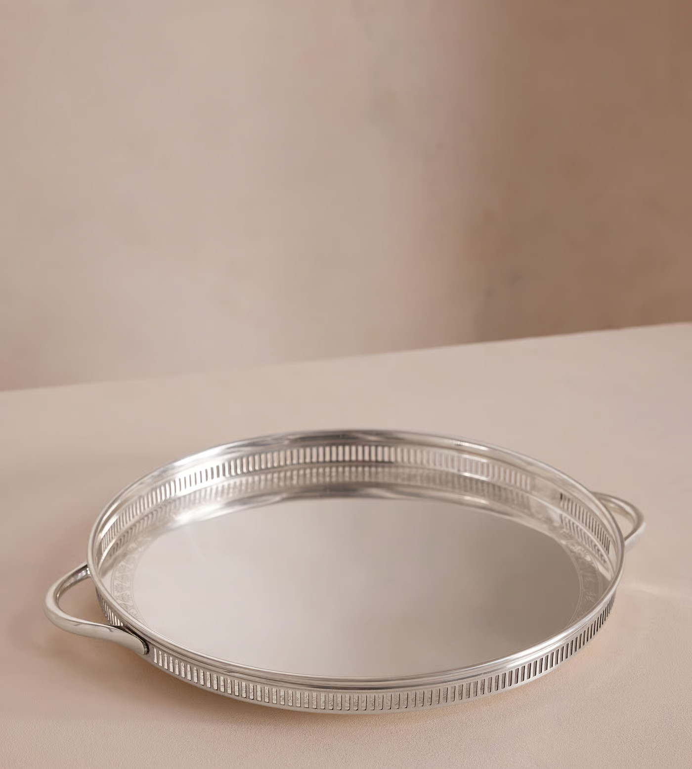Rochester Engraved Silver Tray | Soho Home Ltd