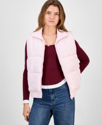 Madden Girl Women's Ribbed-Trim Puffer Vest - Macy's | Macy's