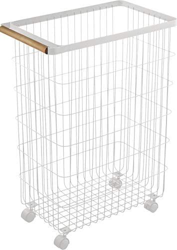 Yamazaki Home Tosca Slim Rolling Basket Laundry hampers, One Size, White | Amazon (US)