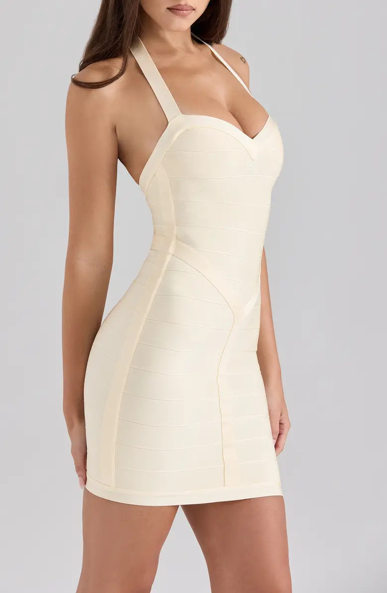 The Supermodel Halter Neck Bandage Minidress | Nordstrom
