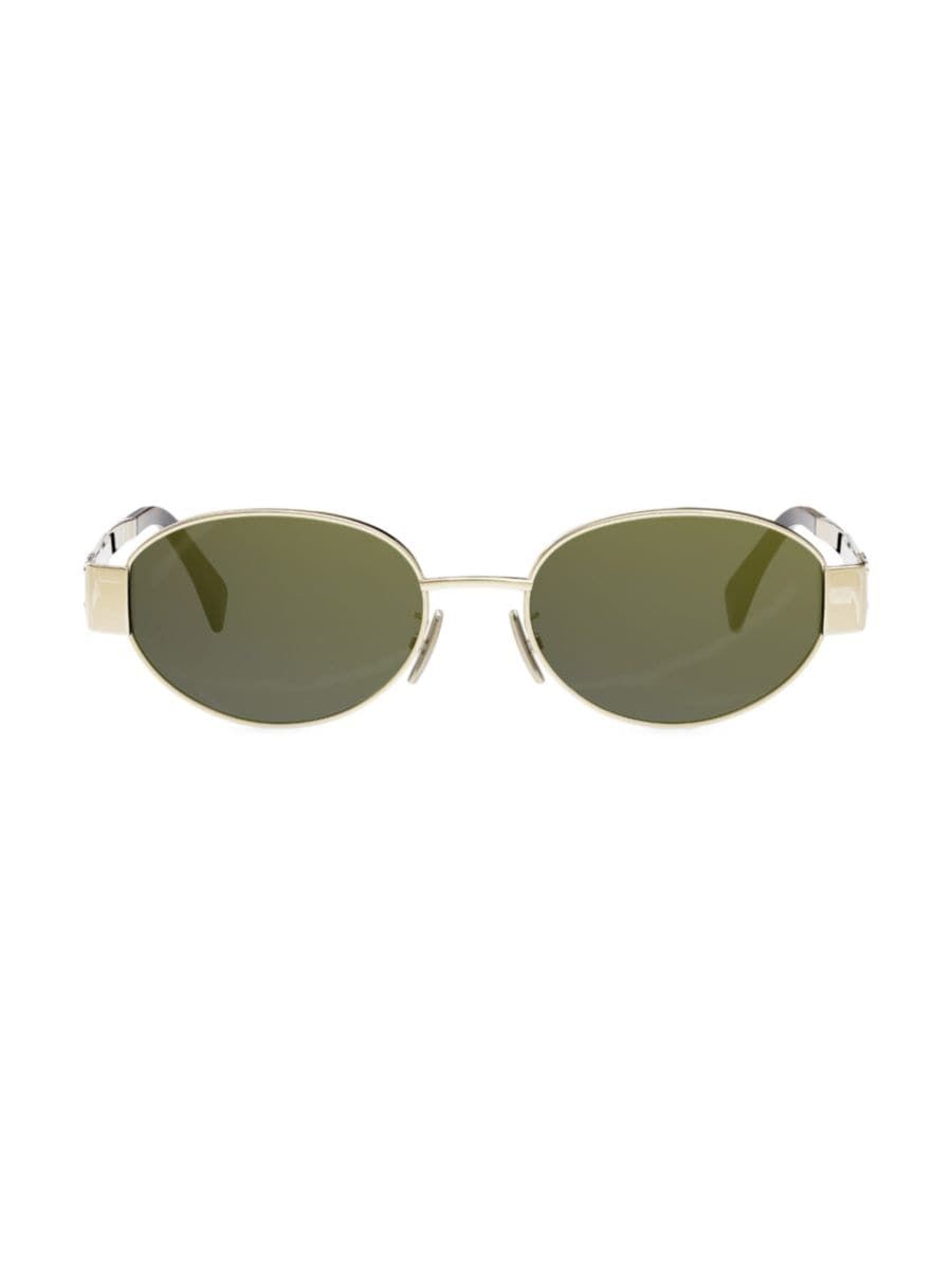 Shop CELINE Triomphe 52MM Oval Sunglasses | Saks Fifth Avenue | Saks Fifth Avenue