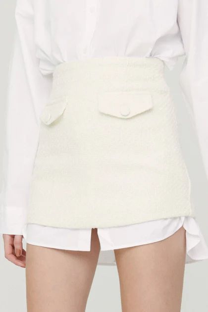 Jade Bouclé Mini Skirt | Storets (Global)