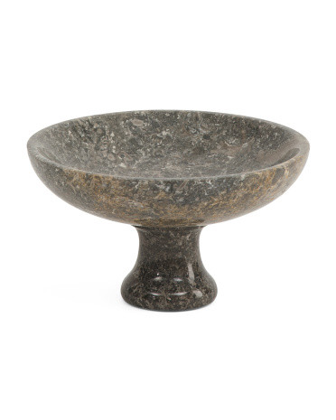 7x4 Solid Marble Pedestal Bowl | TJ Maxx
