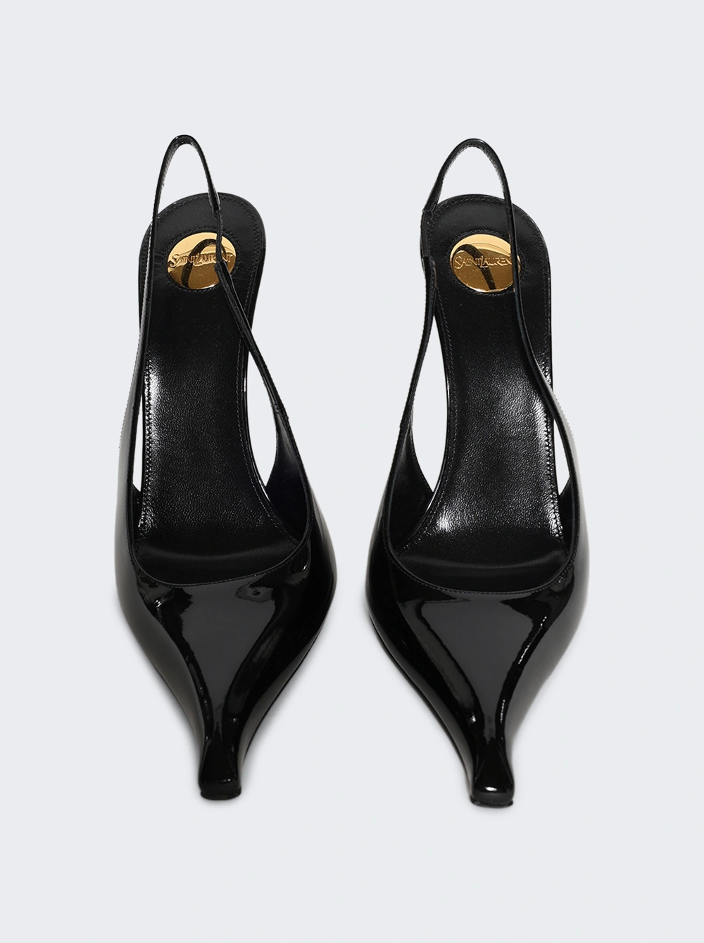 Miller Wedge Pump Glazed Black Leather | The Webster