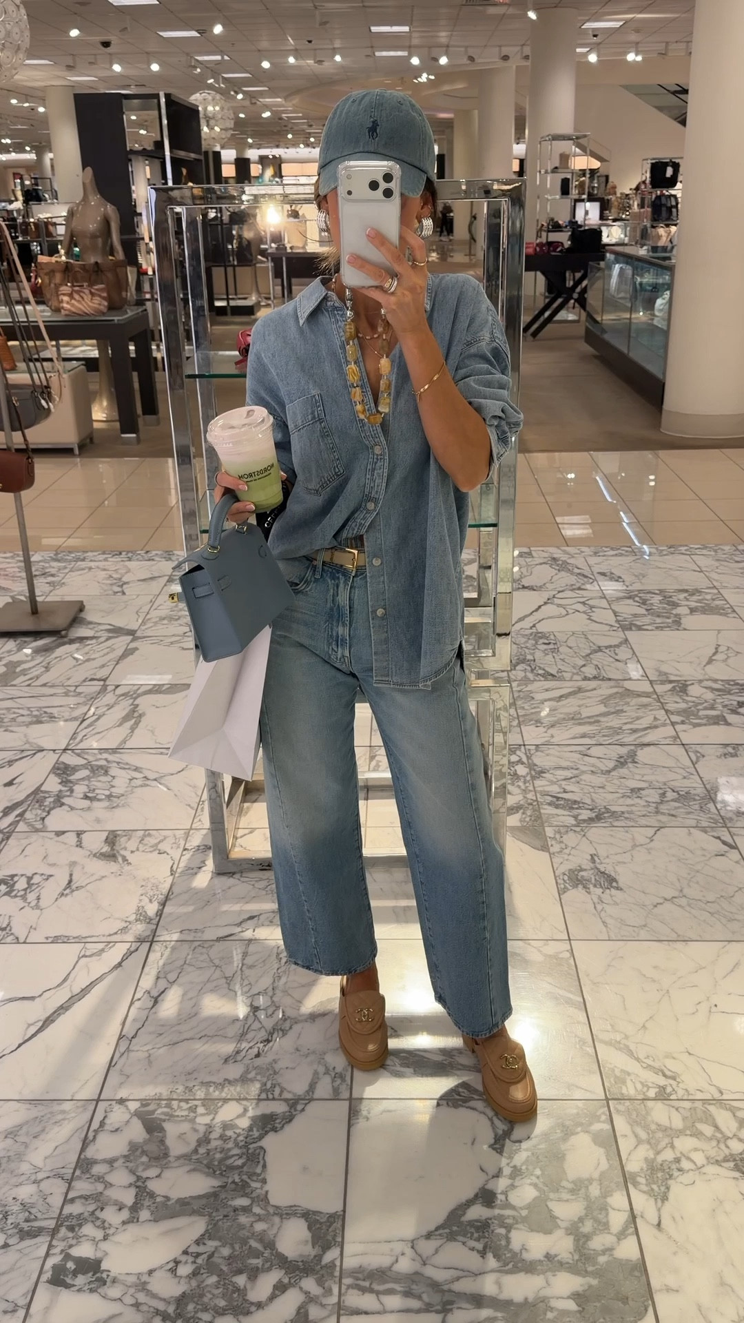 In my light wash denim era! Head to toe and obsessed w how comfy yet cool this looks! Jeans tts, shirt small - both fit slightly oversized - use code KARINA15 on the bag! 

Comment SHOP below to receive a DM with the link to this post on my LTK ⬇ https://liketk.it/6aql4 #ltkgrwm #ltkdayinmylife #ltkootd