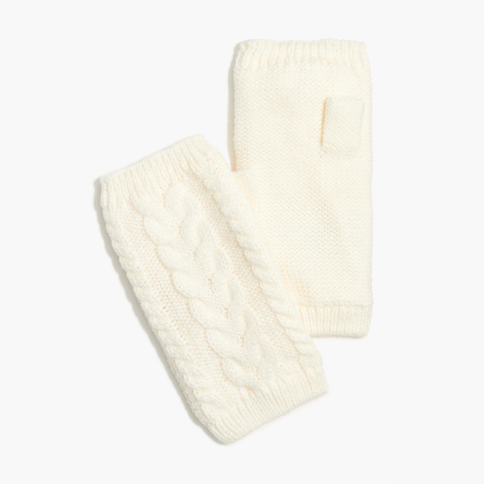Cable-knit fingerless gloves | J.Crew Factory