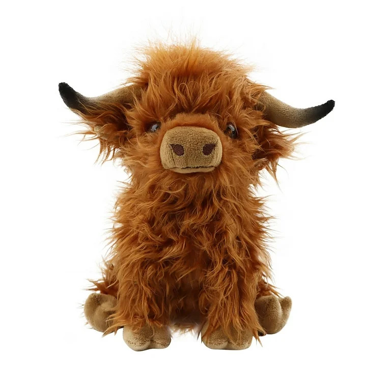 Cute Scottish Highland Cattle Plush Baby Cow Stuffed Animal Toy | Walmart (US)