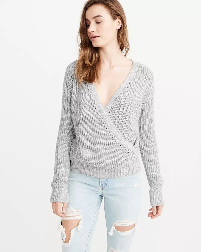 Wrap-Front Sweater | Abercrombie & Fitch US & UK