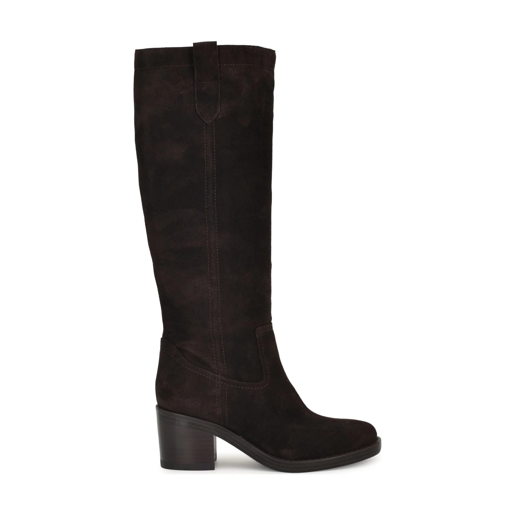 Nine West Women's Hecee Block Heel Tailored Leather Boots - Suede - (Size 12) , Medium Width | Nine West (US)