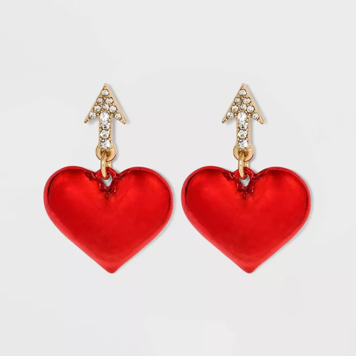 SUGARFIX by BaubleBar Metallic Cupid's Heart Drop Earrings | Target