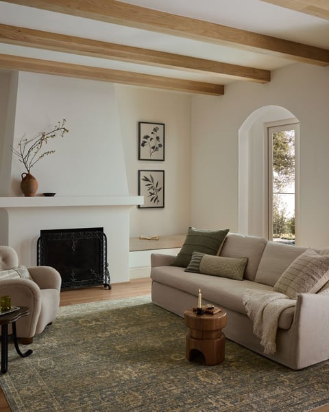 Priscilla PRL-03 Blue/Sand Area Rug | Rugs Direct