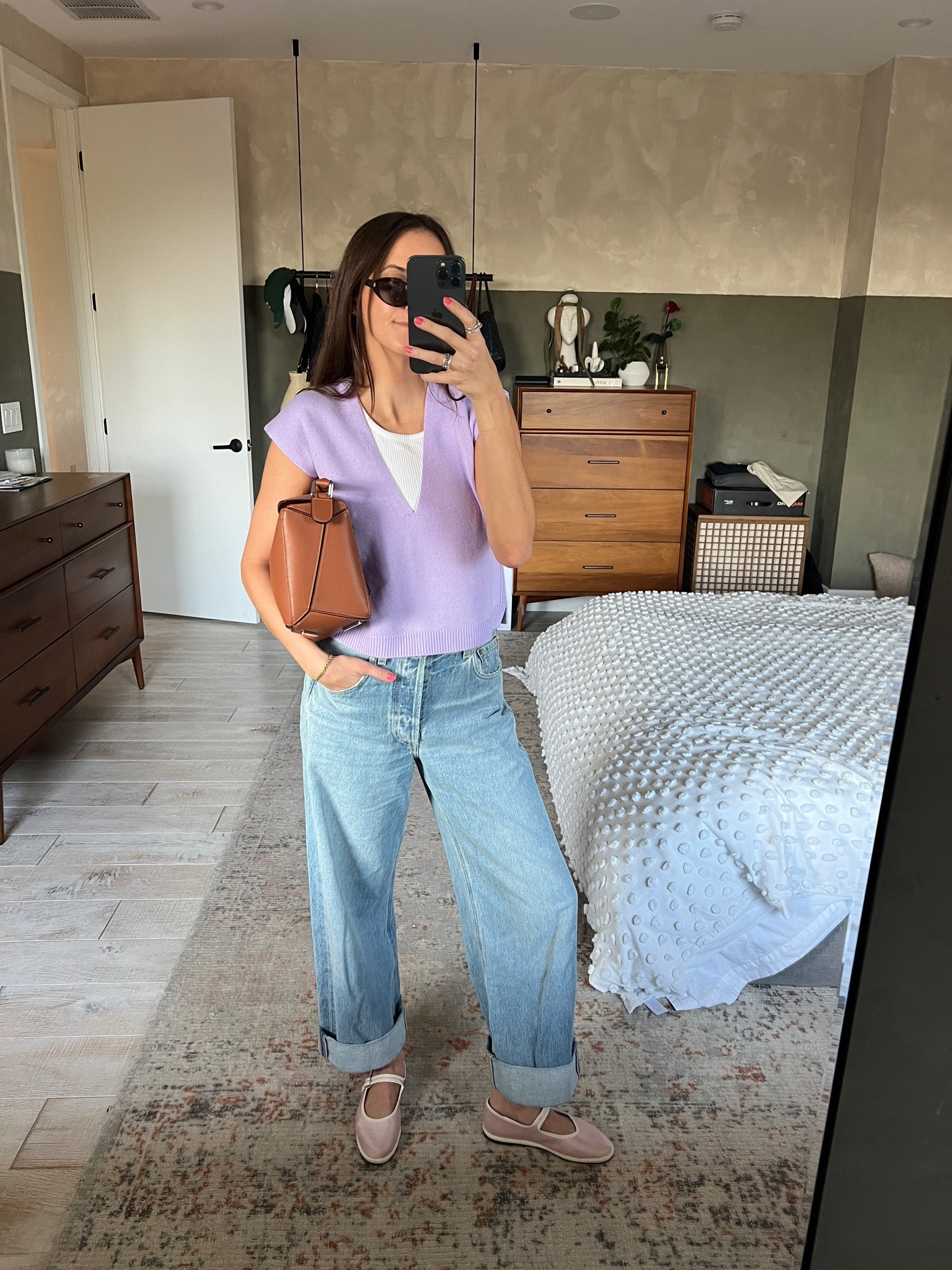 vest - size small - run TTS 
Tank - size small - run TTS 
Jeans - size 25 - run large, size down one full size for baggy look, two sizes for a tighter fit 
Purse - the medium, exact linked below 
Shoes - cayumas! Run true to size, wearing a 38/US7 



#LTKitbag #LTKshoecrush #LTKworkwear