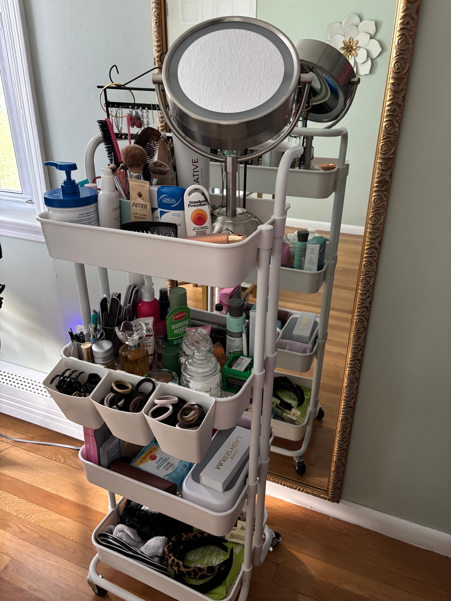 So many uses for a rolling cart, including as a vanity! 

#LTKFamily #LTKBeauty #LTKHome