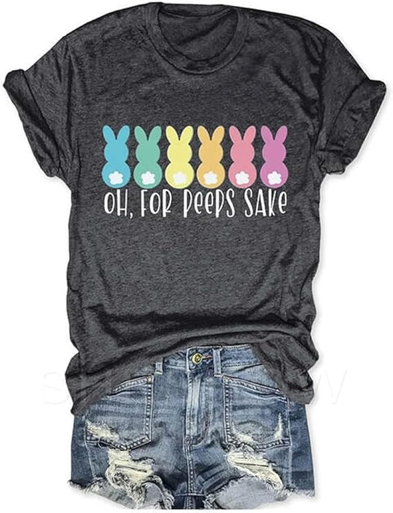 Happy Easter Shirts for Women Bad Bunny Tshirts Christian Religious Carnival Outfits Cute Rabbit ... | Amazon (US)