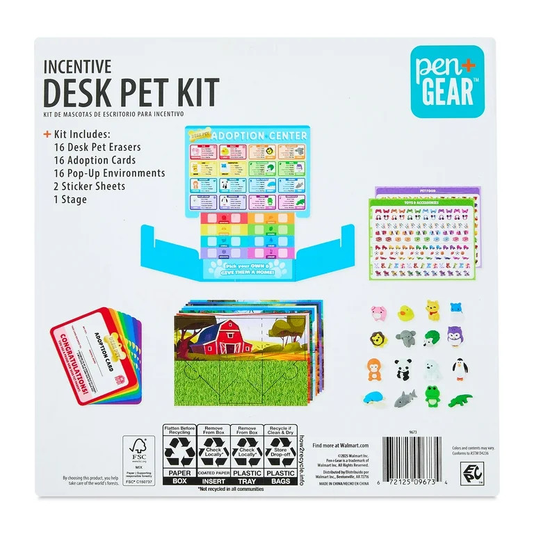 Pen+Gear Incentive Desk Pet Kit for Kid Prizes, Rewards for School | Walmart (US)