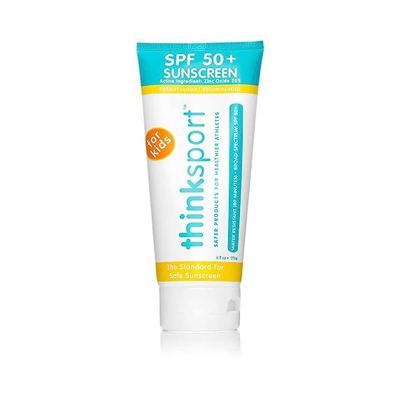 Thinksport Kids SPF 50+ Mineral Sunscreen – Safe, Natural Sunblock for Children - Water Resista... | Amazon (US)