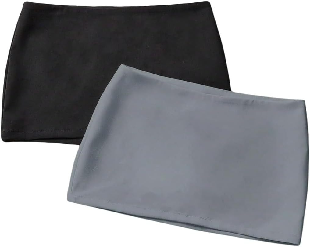 SweatyRocks Women's 2 Pack Pencil Mini Skirts with Underneath Shorts Skort | Amazon (US)