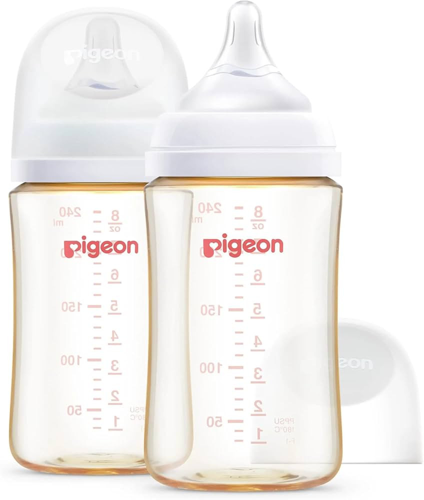 Pigeon PPSU Nursing Baby Bottle Wide Neck, Anti-Colic, Streamlined Body, Natural Feel, Easy to Cl... | Amazon (US)