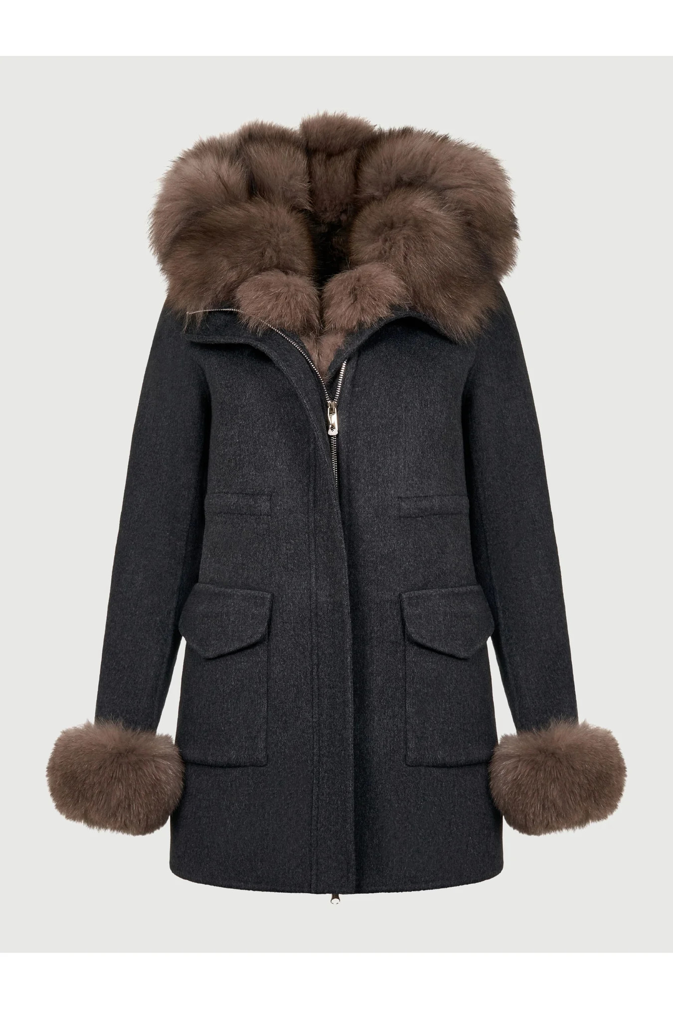 Aspen Reversible Parka & Vest Dark Grey | L.CUPPINI