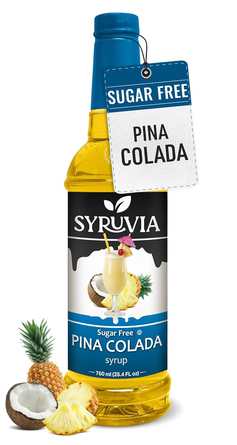 Syruvia Sugar Free Pina Colada Syrup, Flavored Syrup for Cocktails, Drinks, Lemonades, Iced Teas,... | Amazon (US)