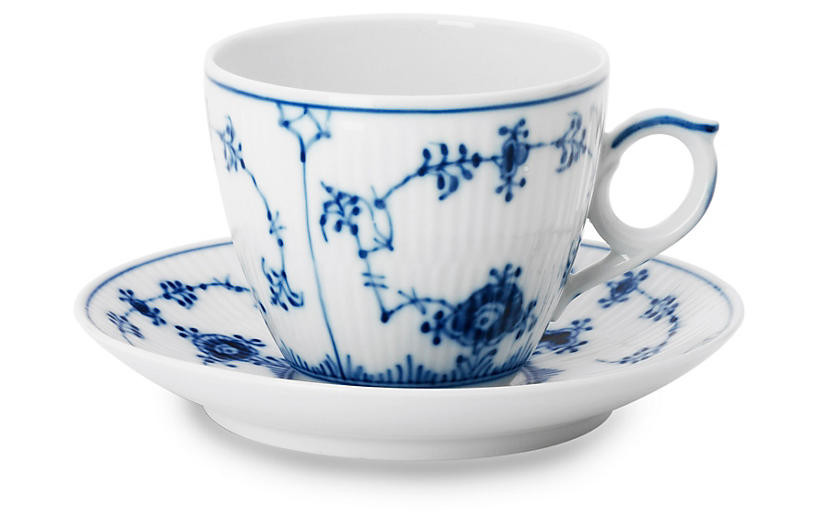 Blue Plain Coffee Cup & Saucer | One Kings Lane