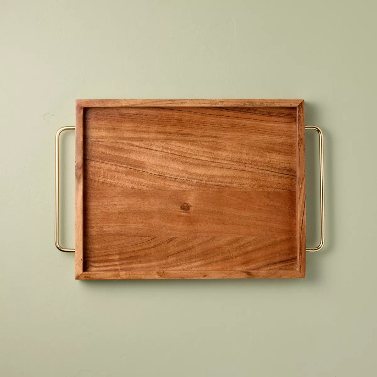 Wooden Tray with Brass Wire Handles - Hearth & Hand™ with Magnolia | Target
