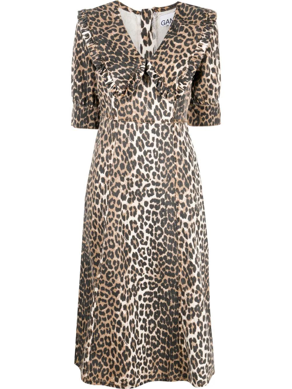leopard-print midi dress | Farfetch Global